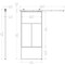 Renin Nation Frosted Glass Metal Barn Door with Installation Hardware Kit 37 in. KMCTNTF-37BL - alternate 3